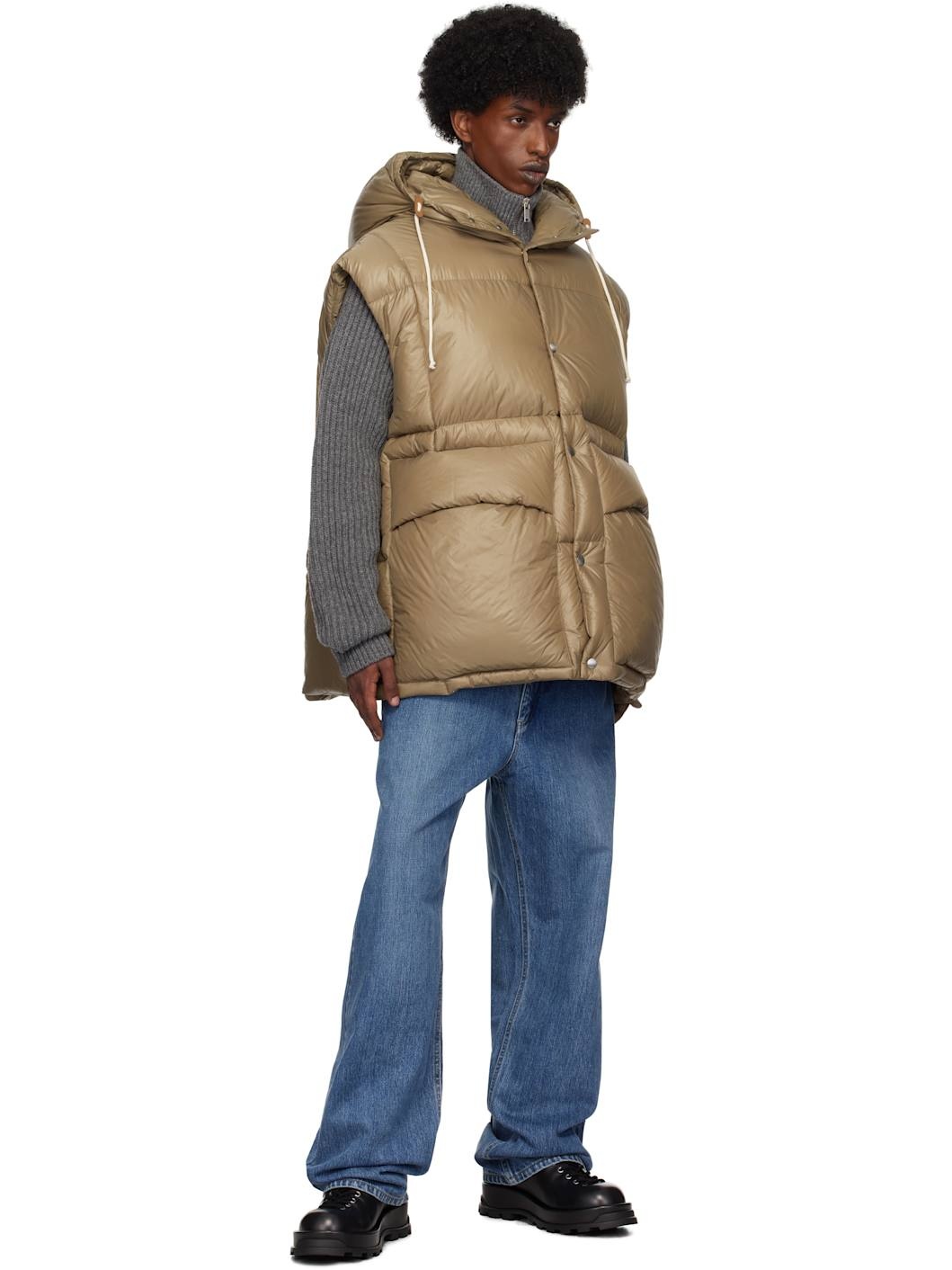 JIL SANDER｜VESTS (Quilting Down Vest (J40AF0157 J70007 Jil Sander Brown Quilted Down Vest | REVERSIBLE