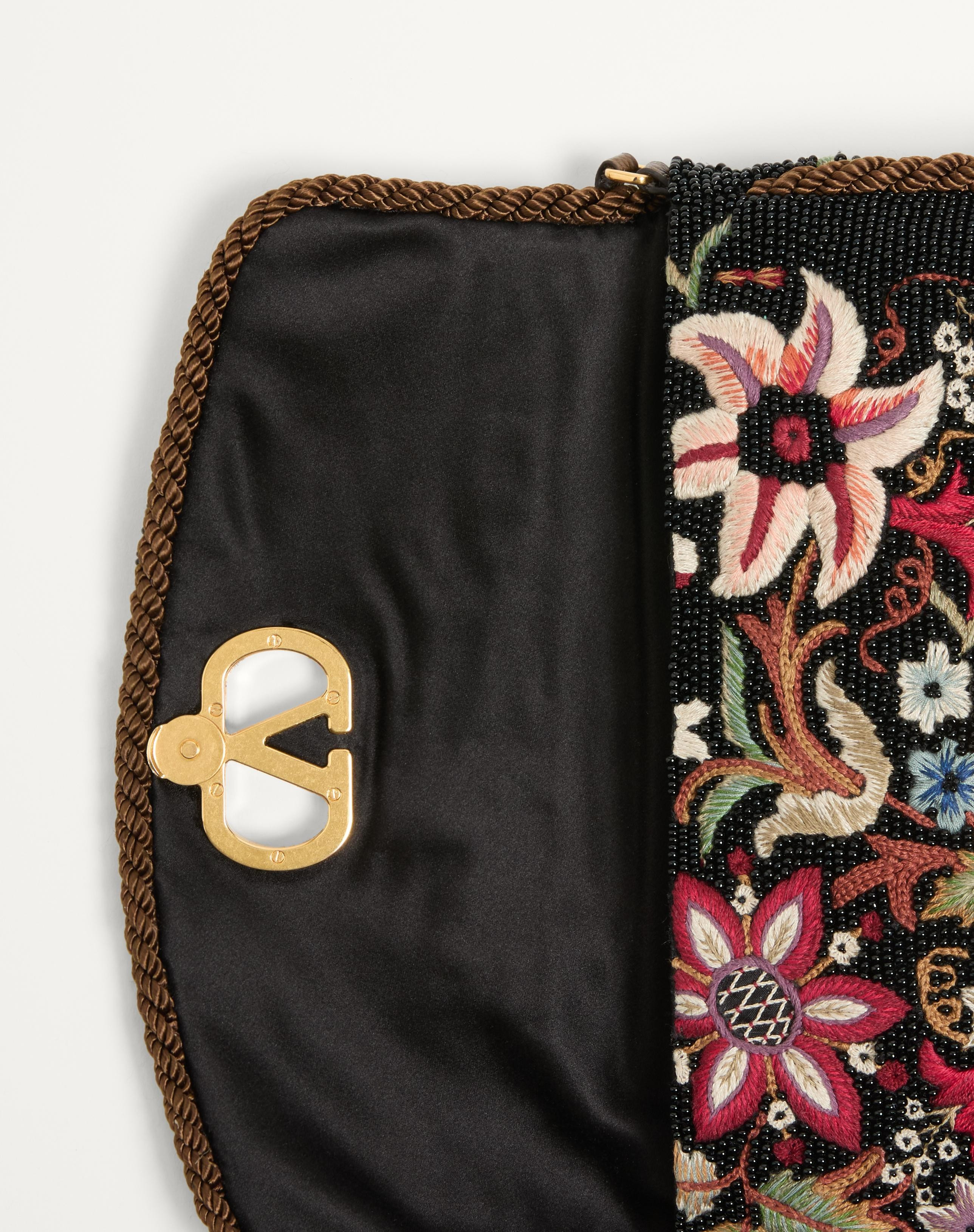 VALENTINO GARAVANI VAIN SOFT EMBROIDERED SMALL SHOULDER BAG - 6