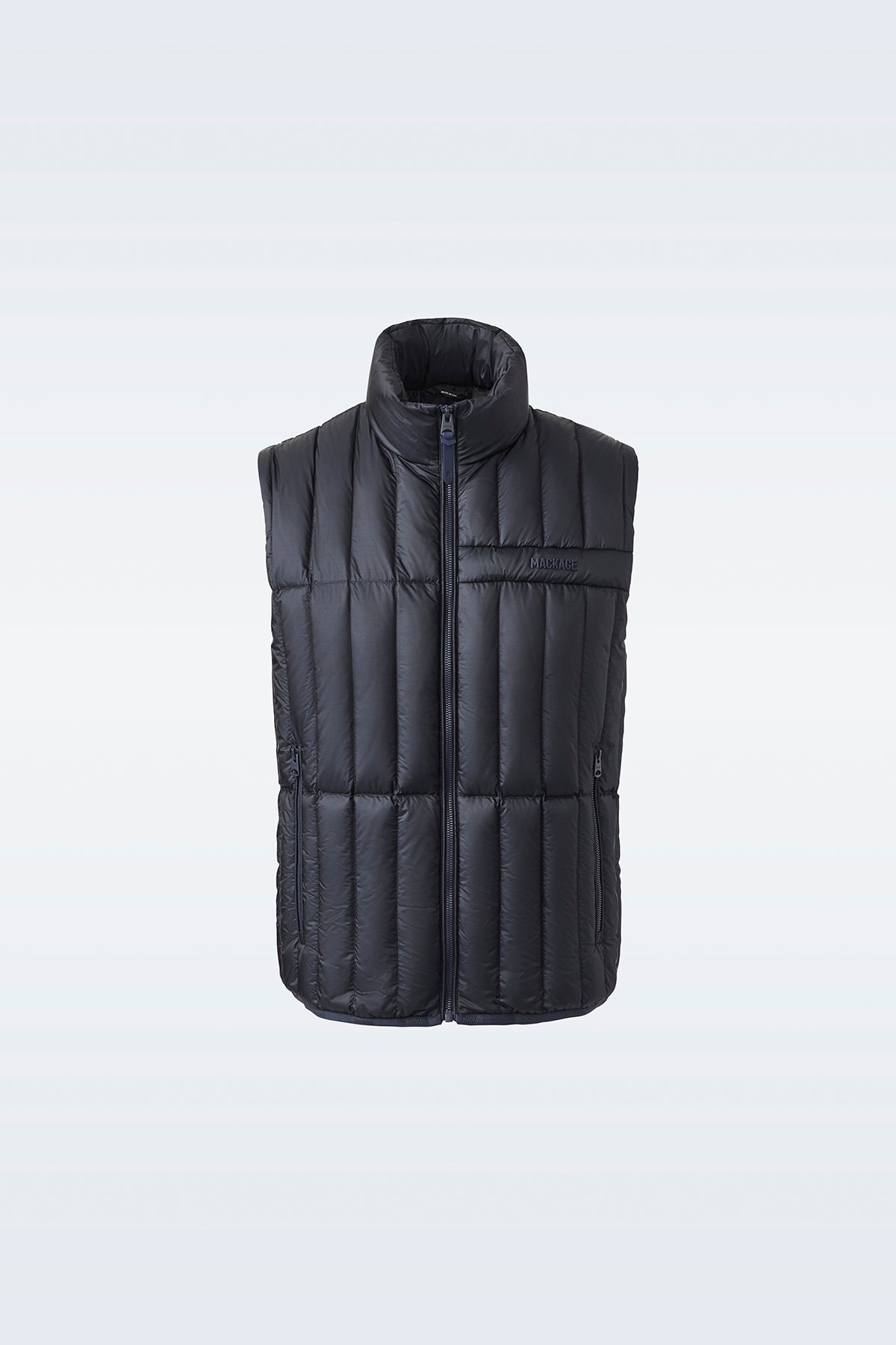 PATRICK Translucent ripstop light down vest with funnel collar - 1