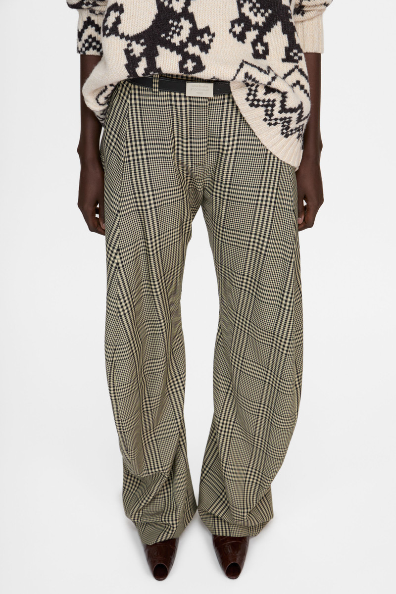 Plaid tailored trousers - Multi brown 5