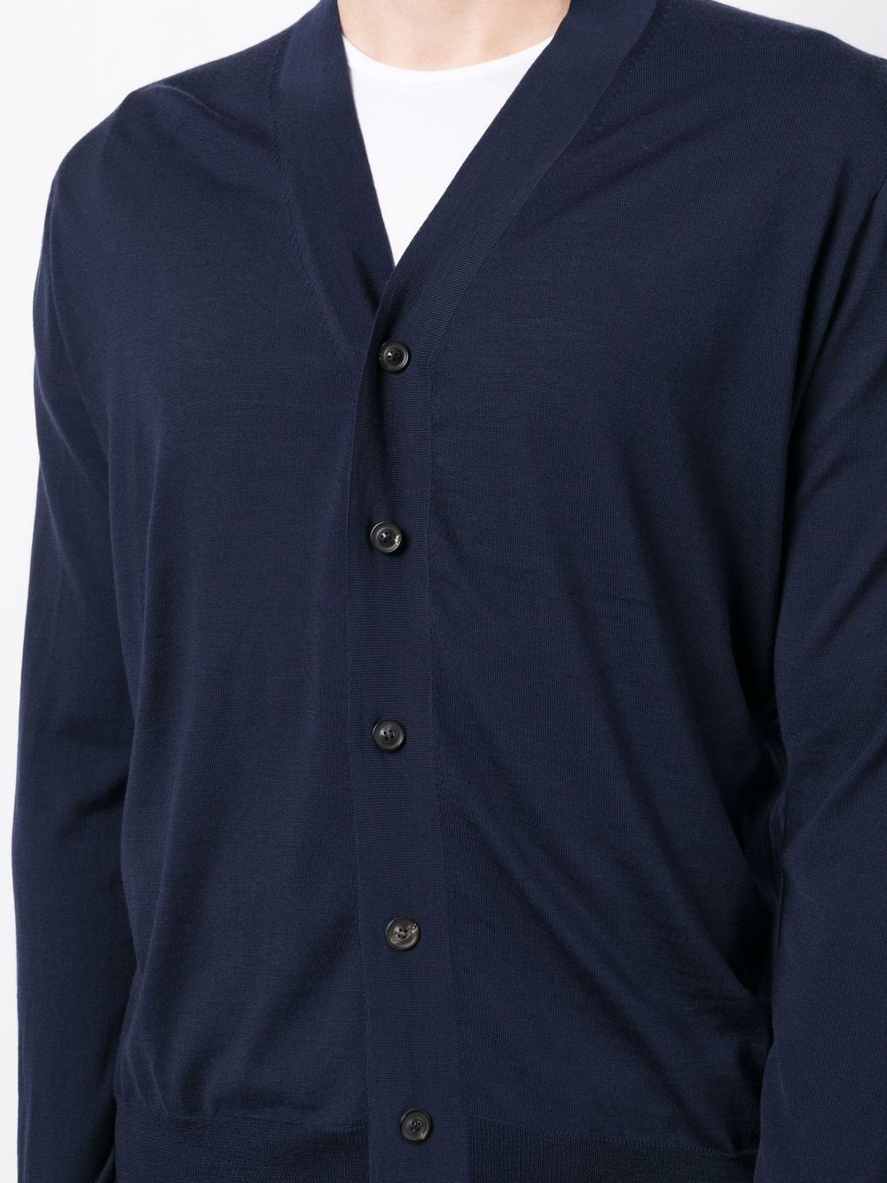 button-up knitted cardigan - 5