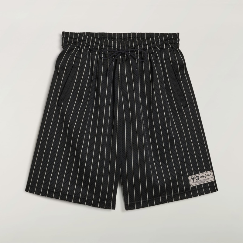 Y-3 MESH PINSTRIPE SHORTS 1