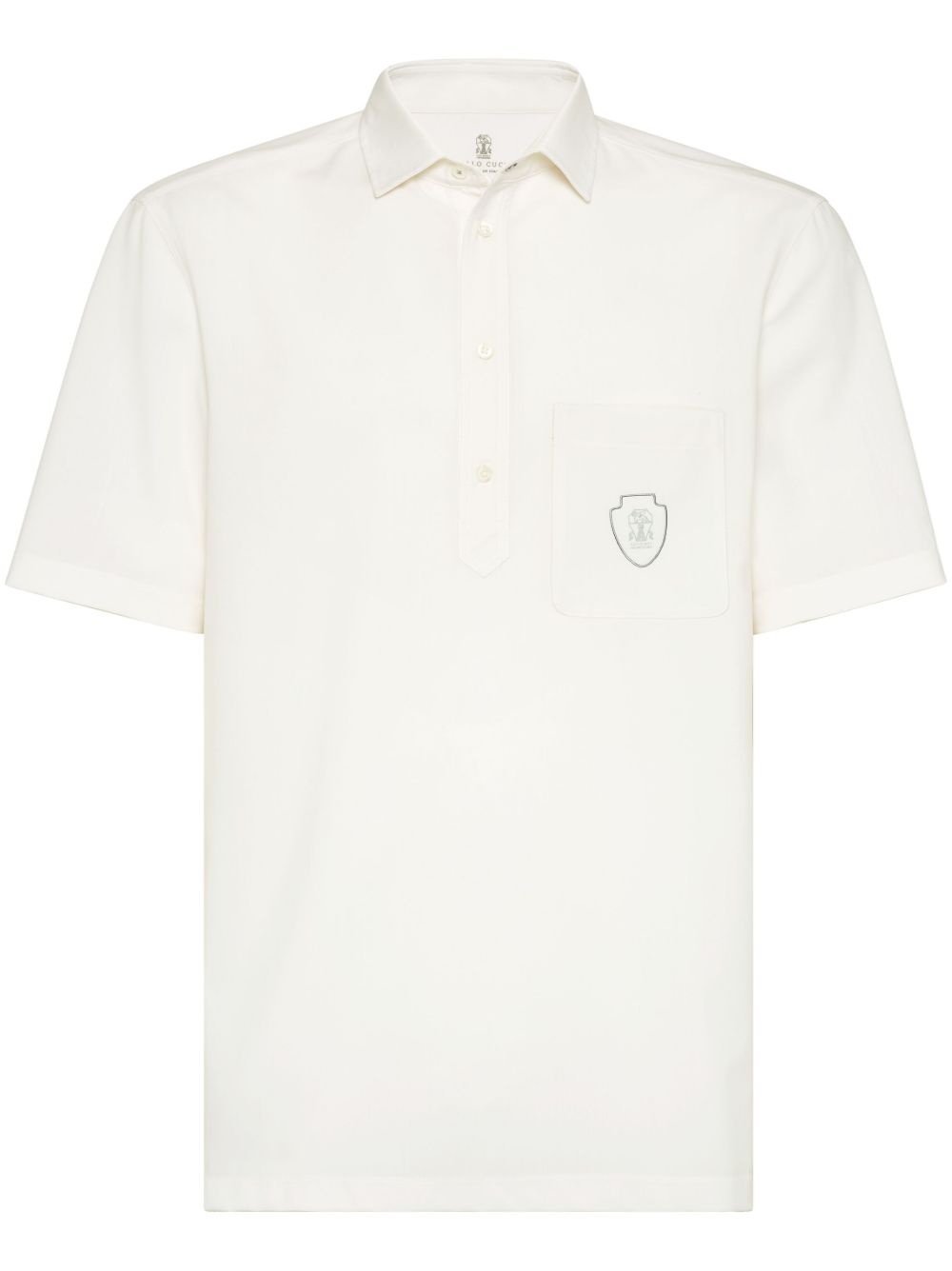 logo-appliqué polo shirt - 1