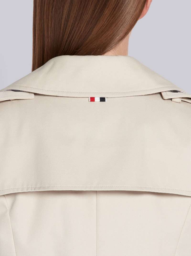Khaki Cotton Twill Waterproof Classic 4-Bar Trench 5