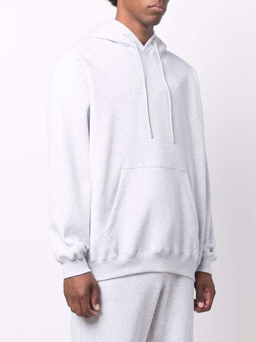 contrasting logo-print hoodie - 4