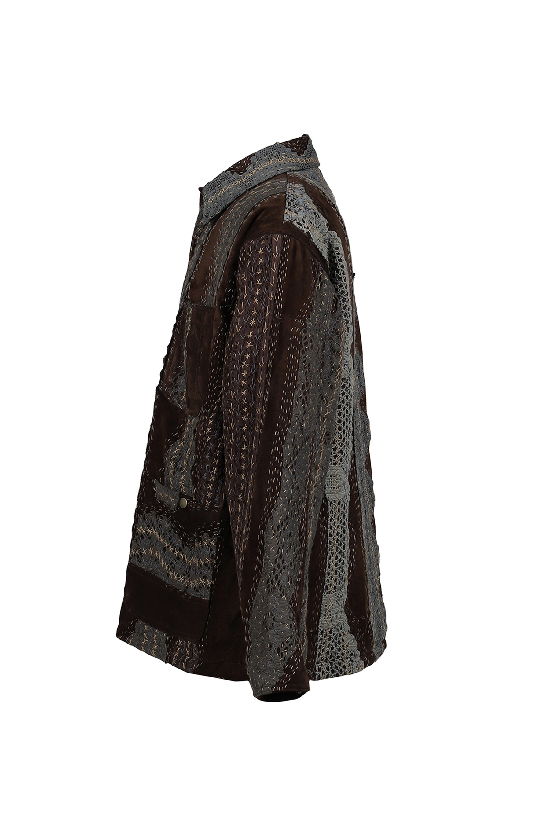 RAIN JACKET WADDED / BRW/GRY LACE - 7