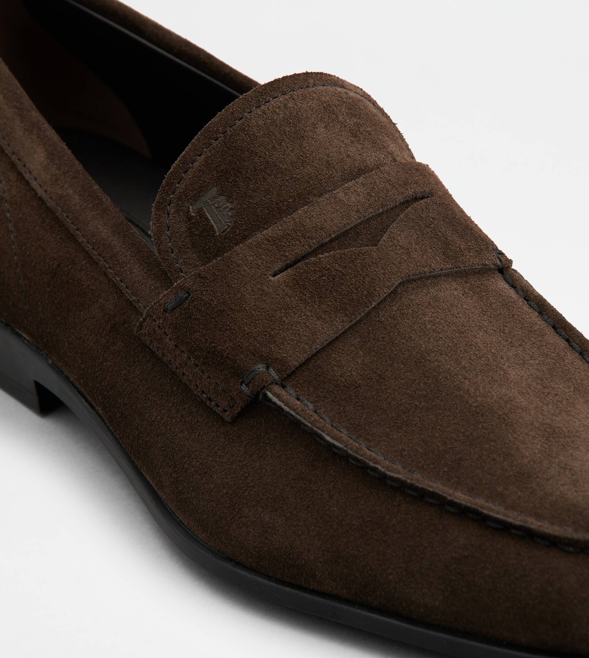 LOAFERS IN SUEDE - BROWN - 5