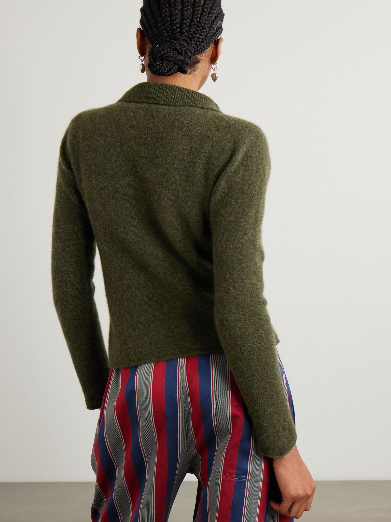 Cashmere polo sweater Green - 3