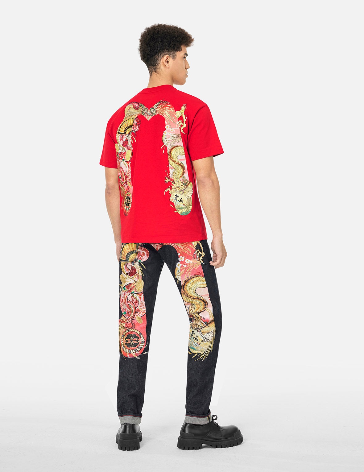 Soaring Snake Daicock Print Relax Fit T-shirt - 1