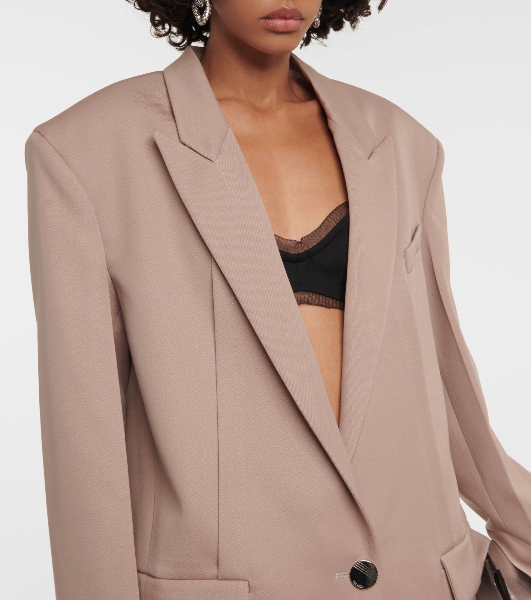 Oversized wool blazer - 4