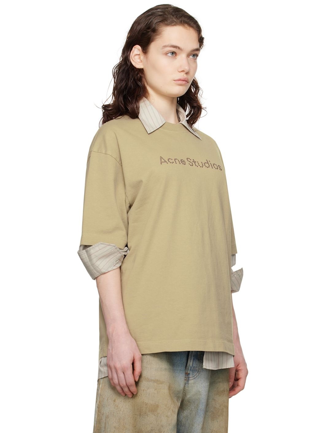 Beige Relaxed Fit Logo T-shirt - 2