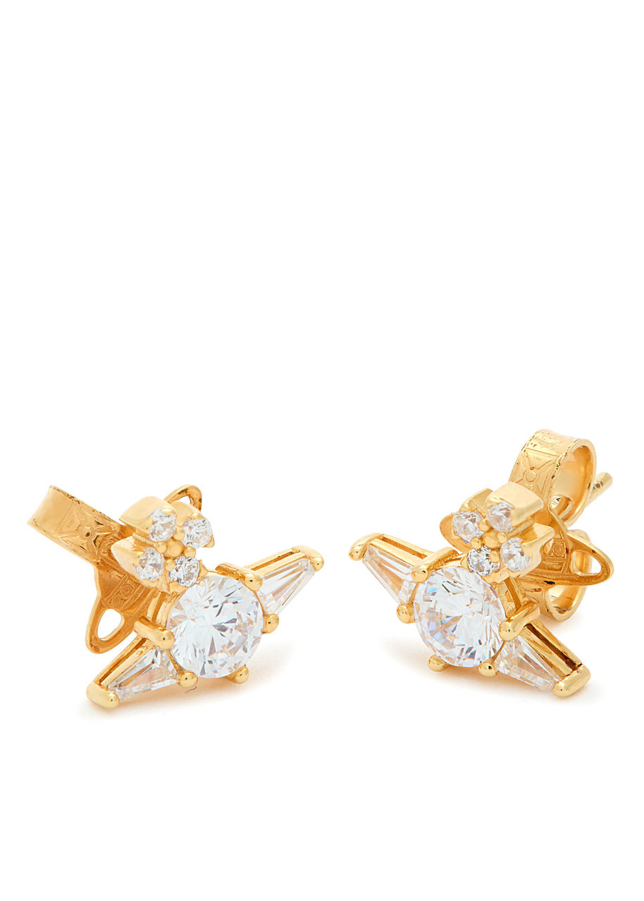 Vivienne Westwood Ofelia orb Sterling Silver Stud Earrings - 3