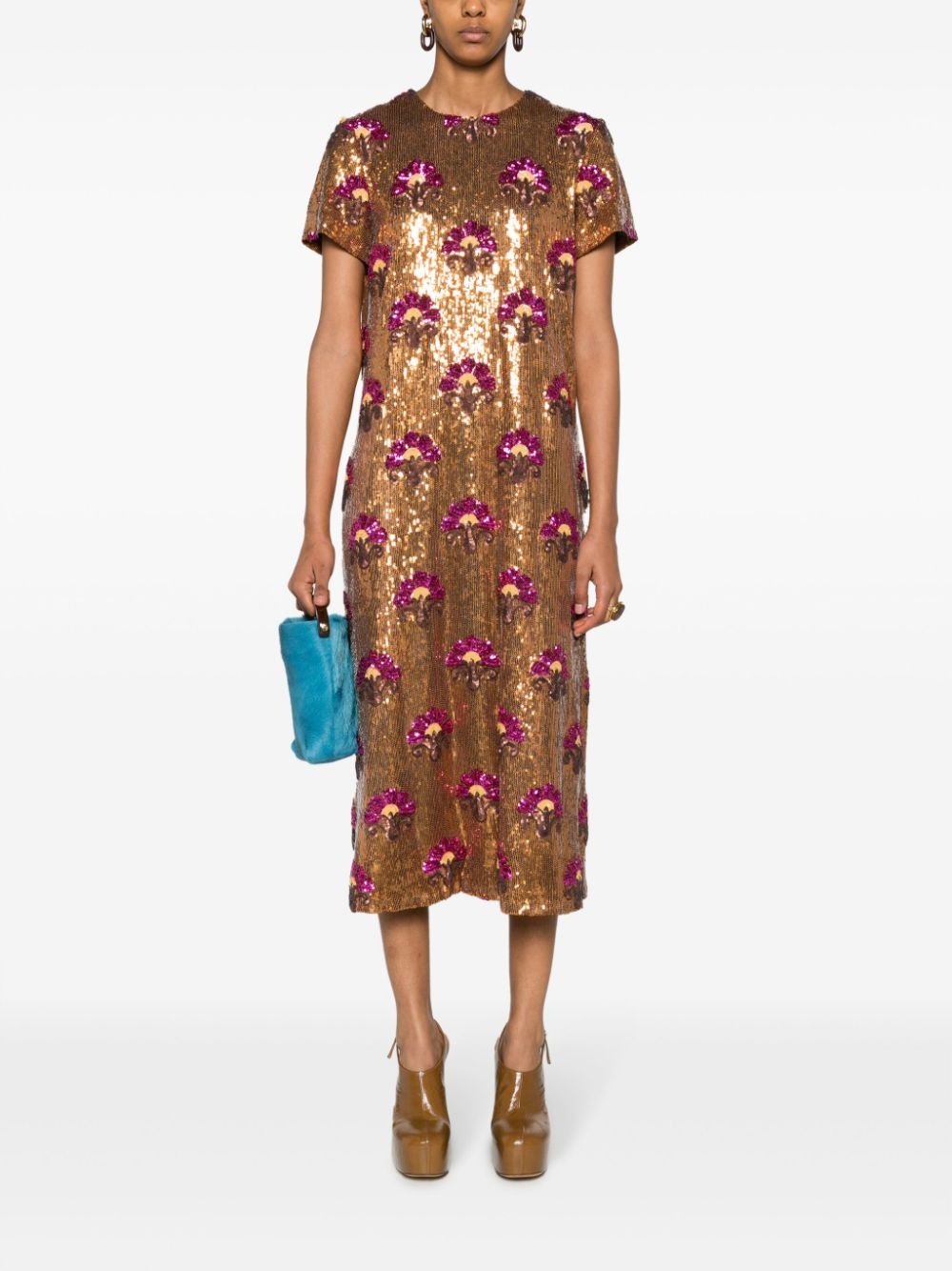 sequin-embellished midi dress - 2