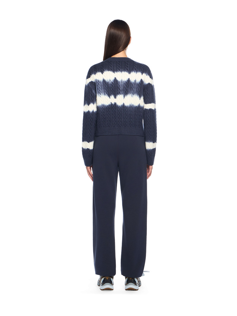 Tiedye Cable Crop Crewneck Sweater 4