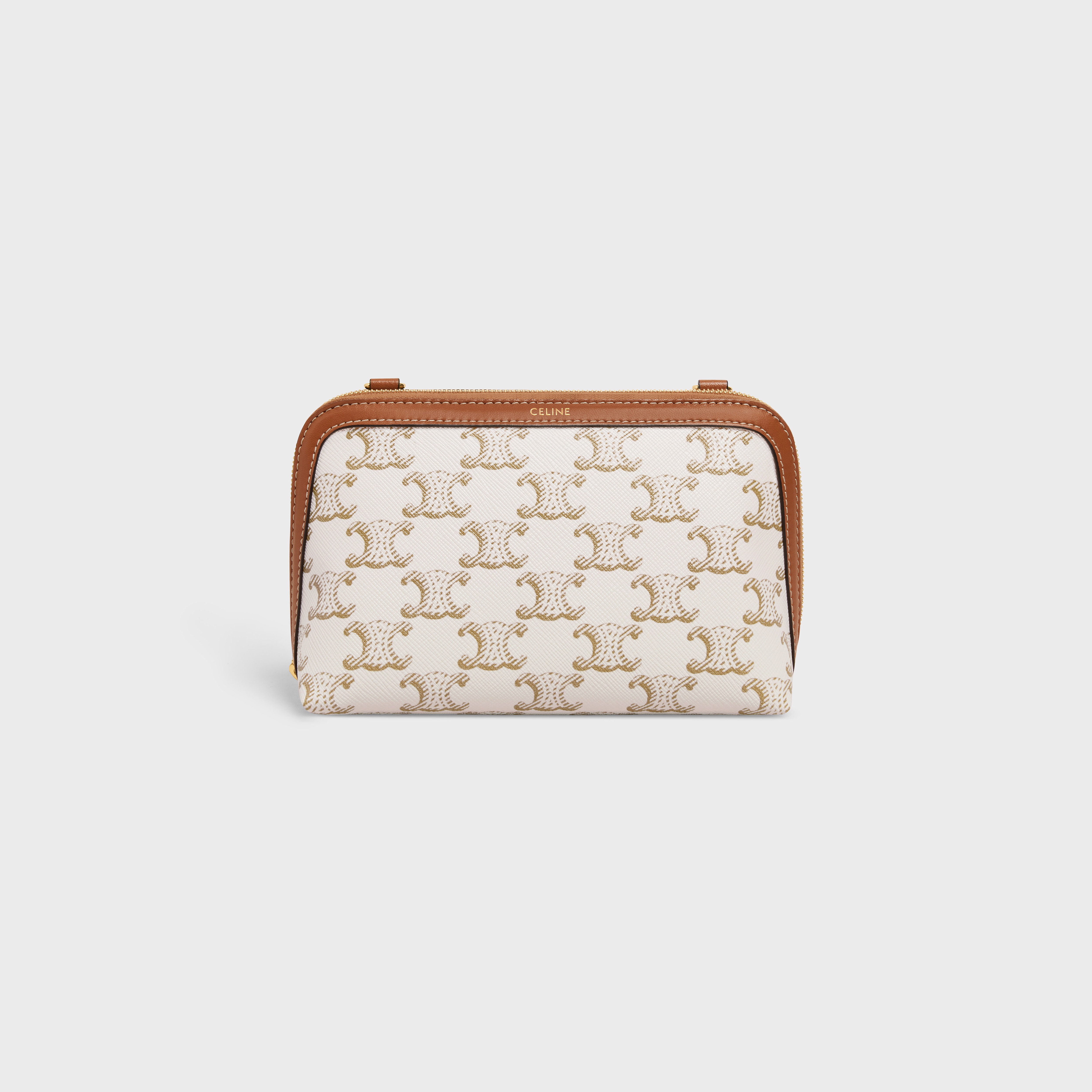 Clutch with Chain in Triomphe canvas and Lambskin - 5