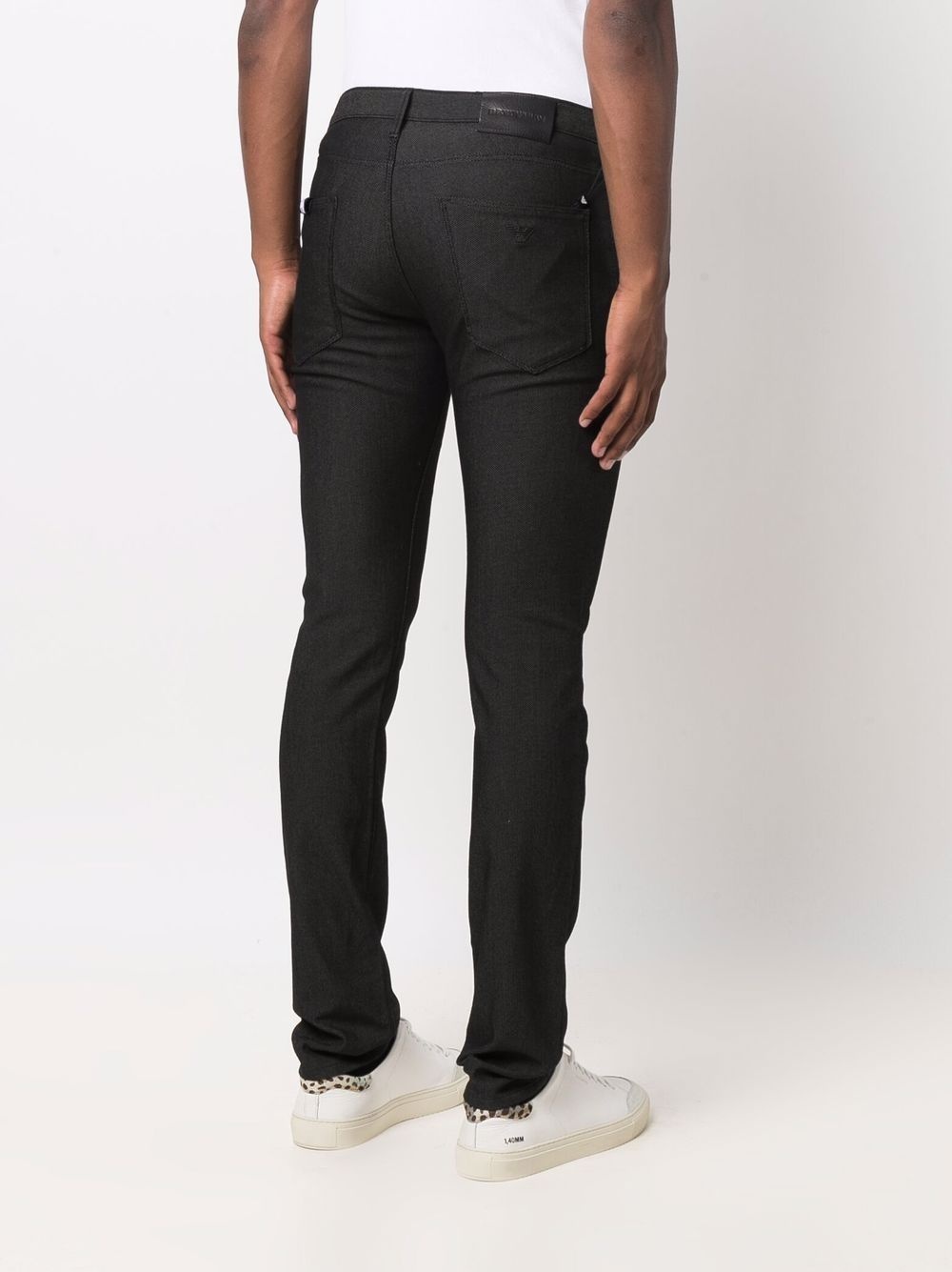 logo-plaque slim-cut trousers - 4