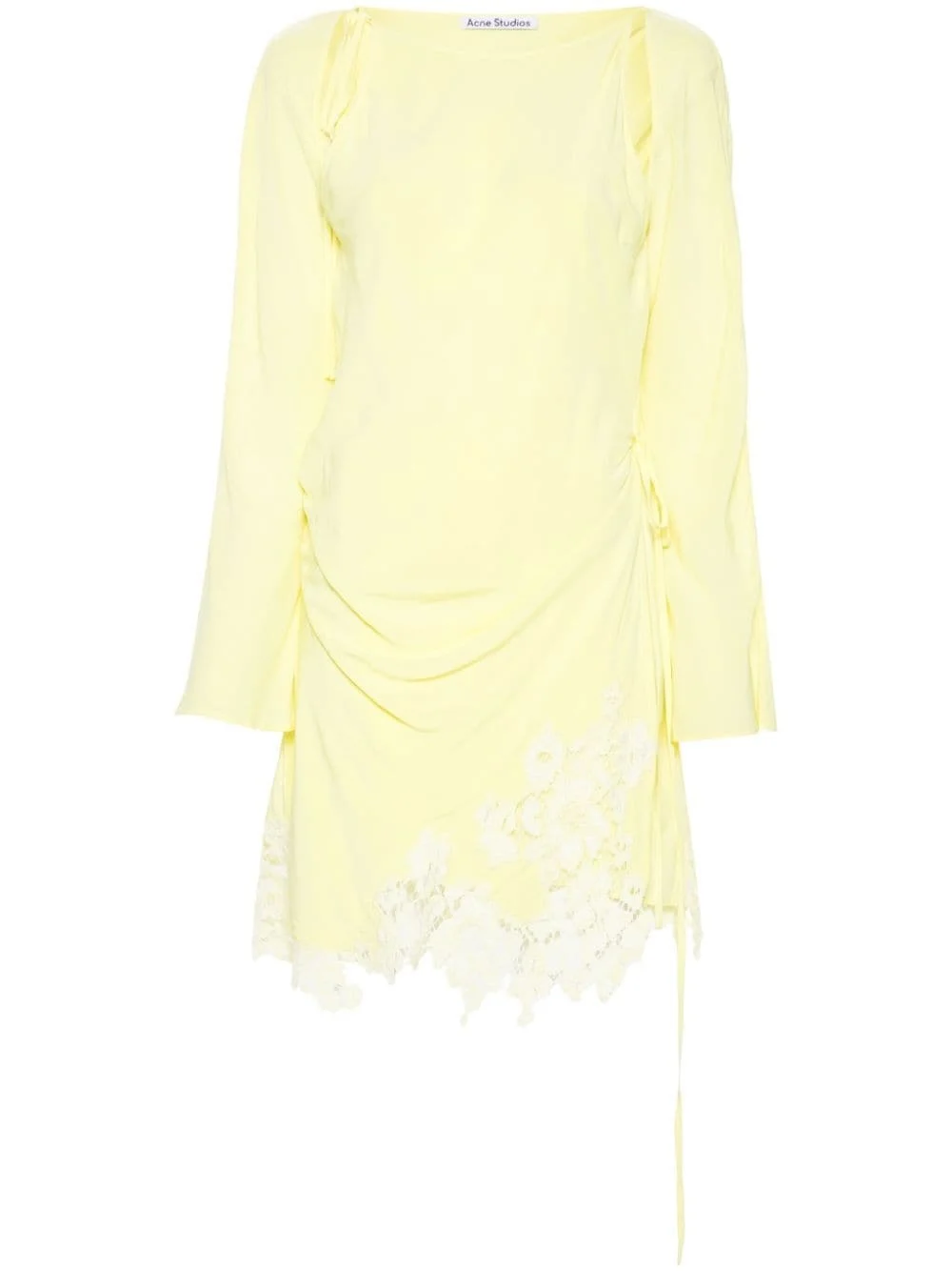 floral-lace detail mini dress - 1