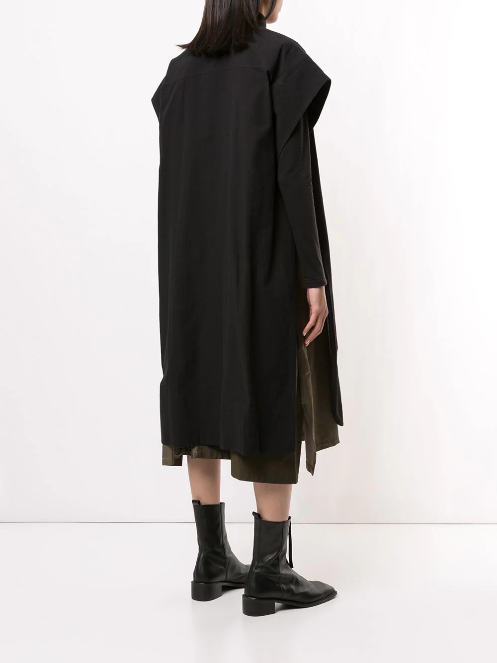 cap-sleeves midi shirtdress - 4