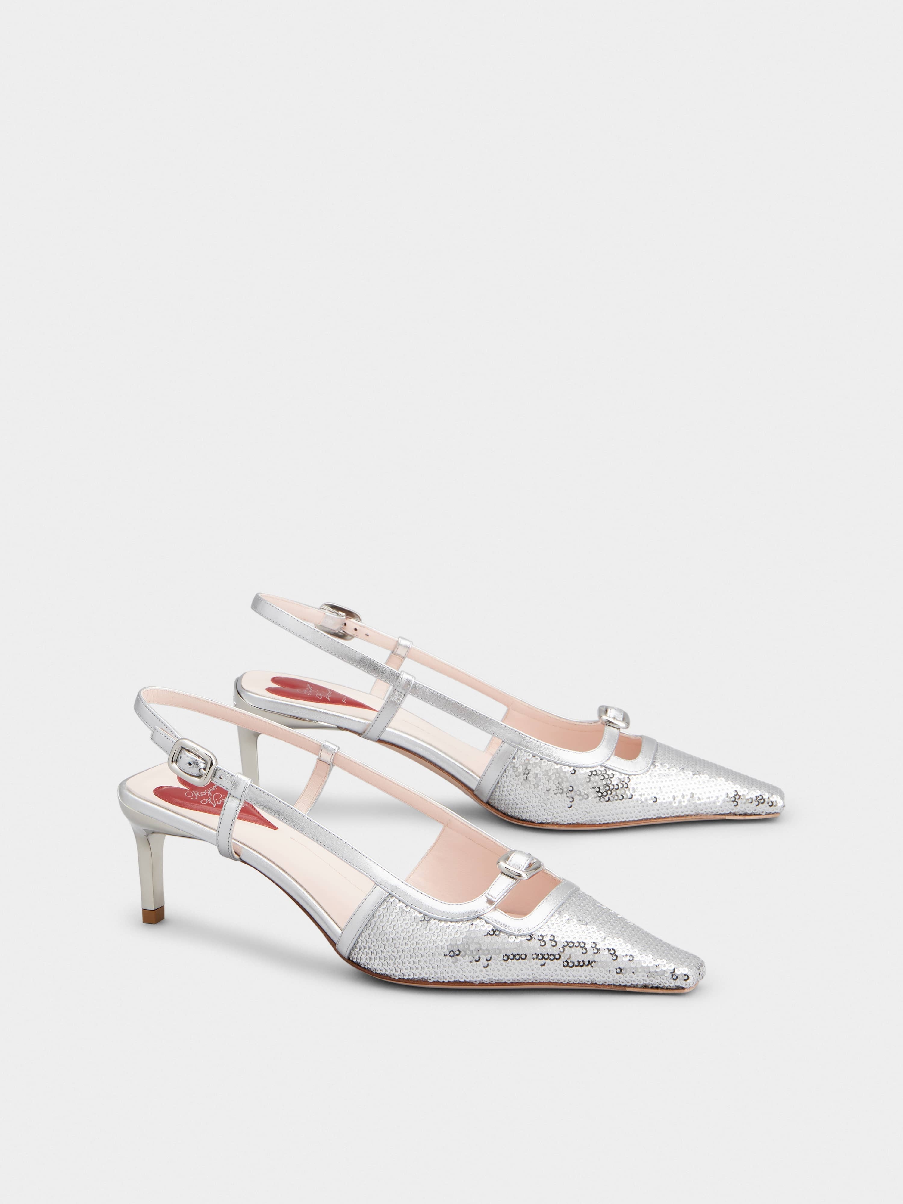 Viv' Canard Slingback Pumps in Fabric - 2
