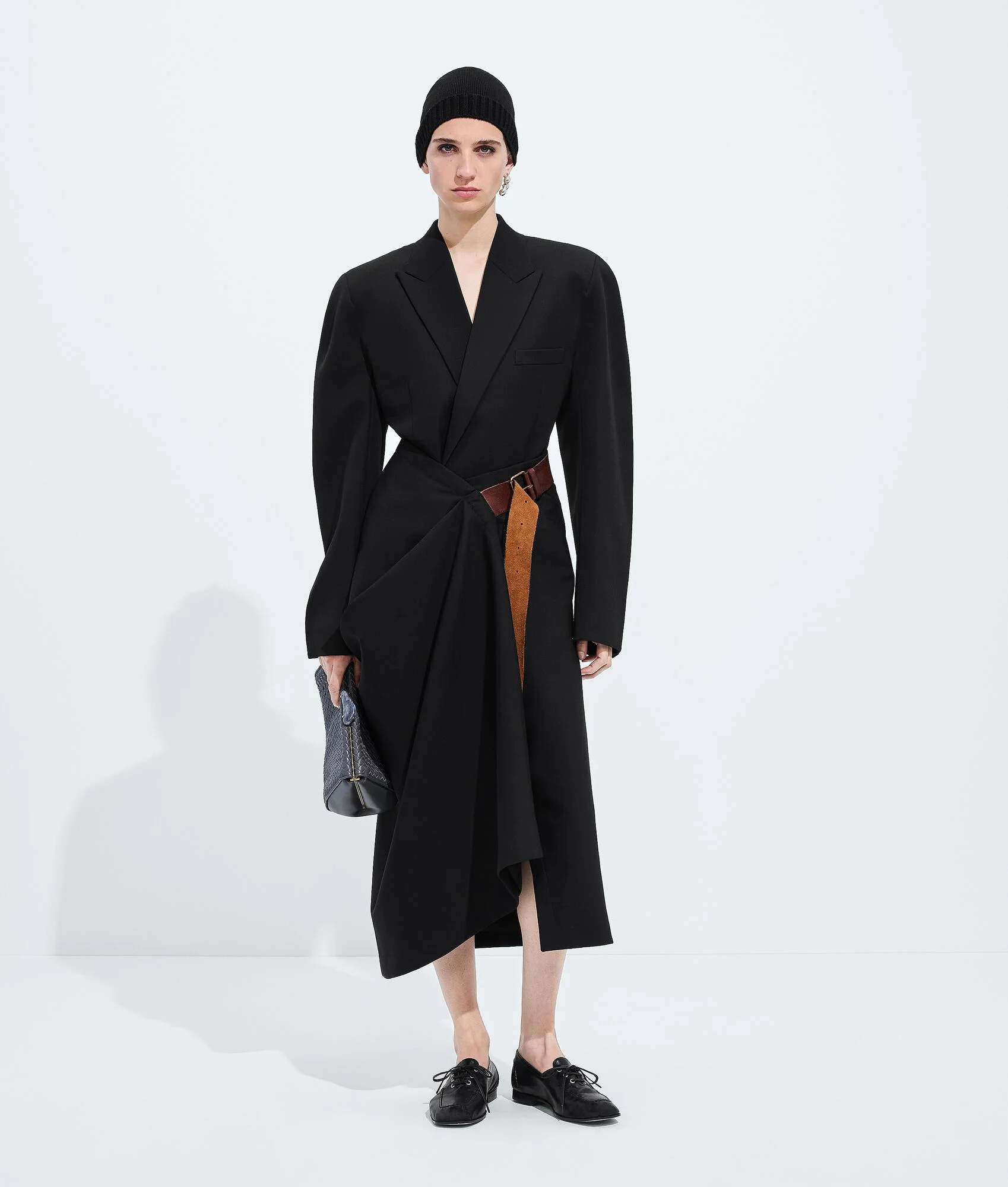 Wool Grain De Poudre Skirt - 1