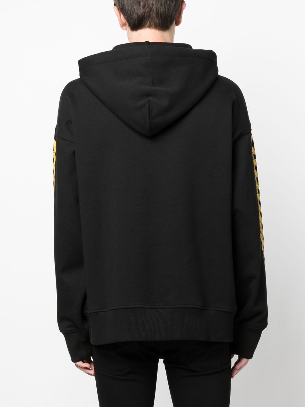logo-print cotton hoodie - 4