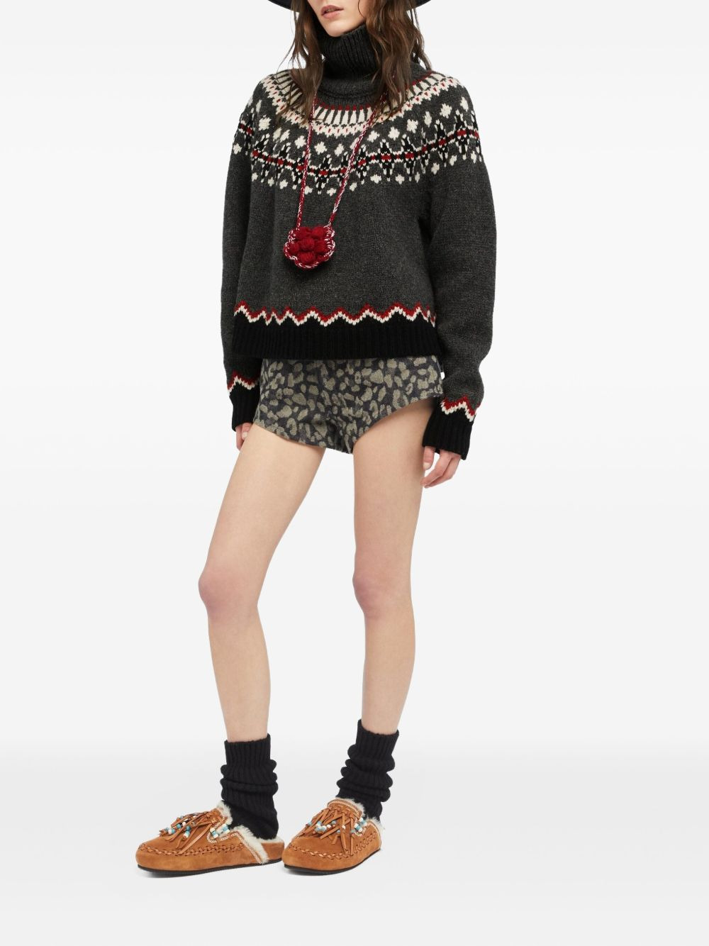 Sweet Winter fair isle turtleneck sweater - 3