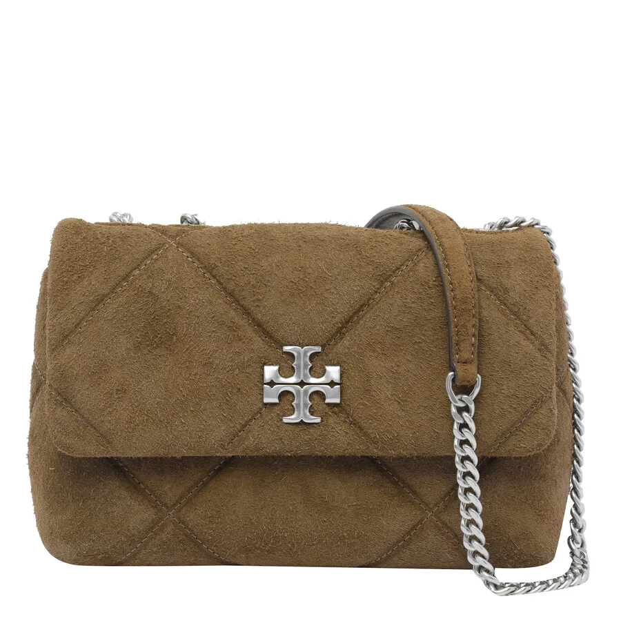 Tory Burch Small Kira Diamond Quilted Convertible Suede Shoulder Bag - 1