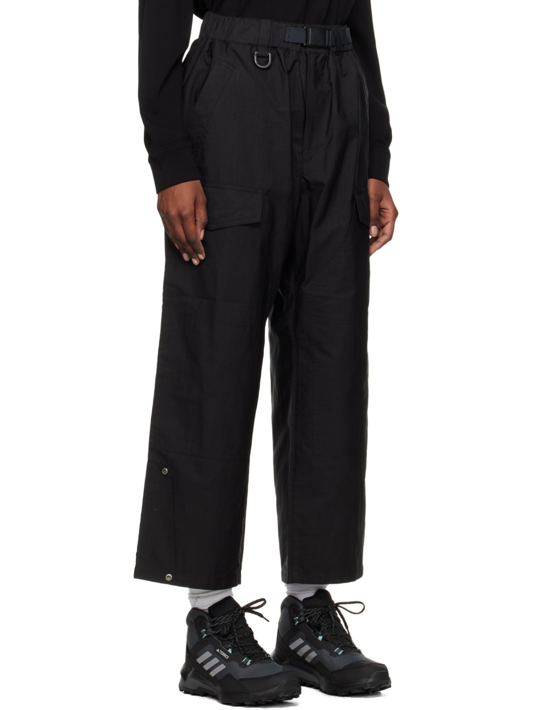 Black Loose Cargo Pants - 2