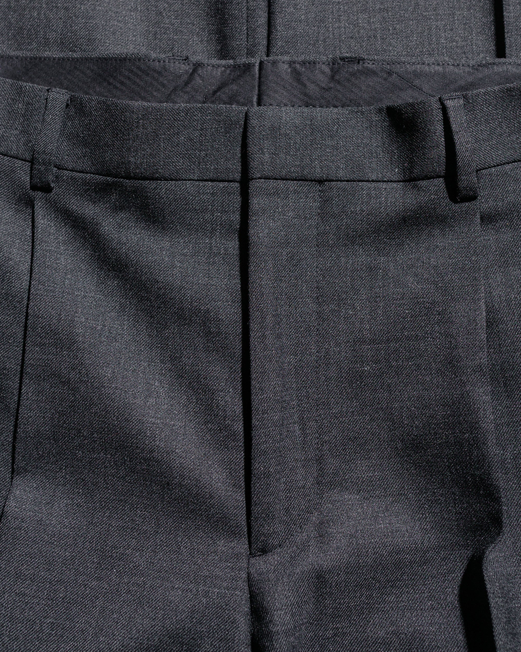 Wide Pleated Trouser Anthracite - 5