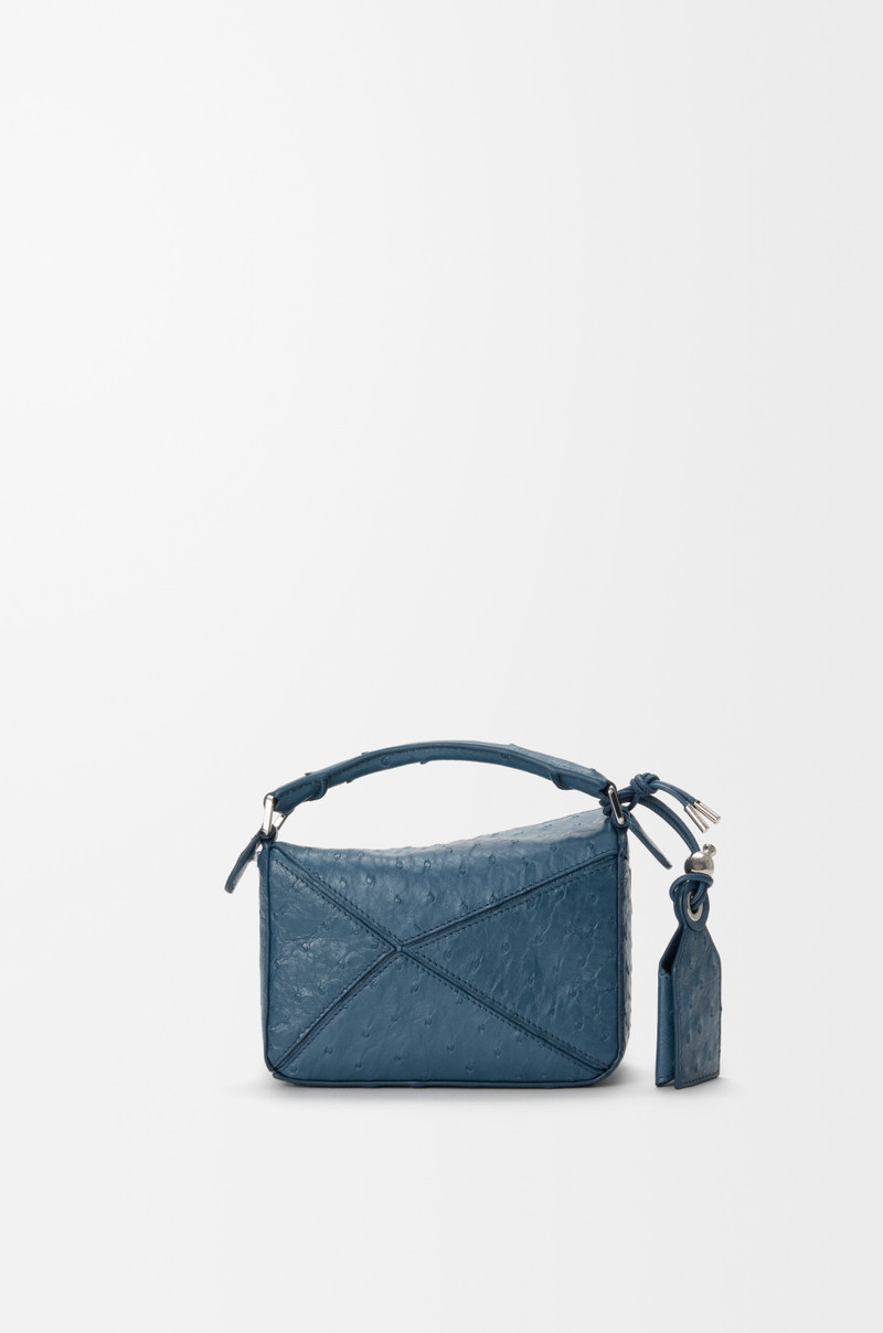 Mini Featherlight Puzzle bag in ostrich 5
