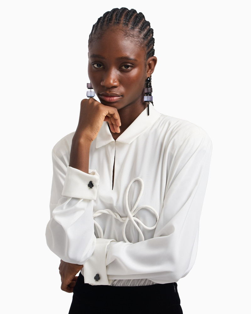 EMPORIO ARMANI ASV JEU DE CARTES VELVET DRESS WITH A TWO-PIECE EFFECT outlook