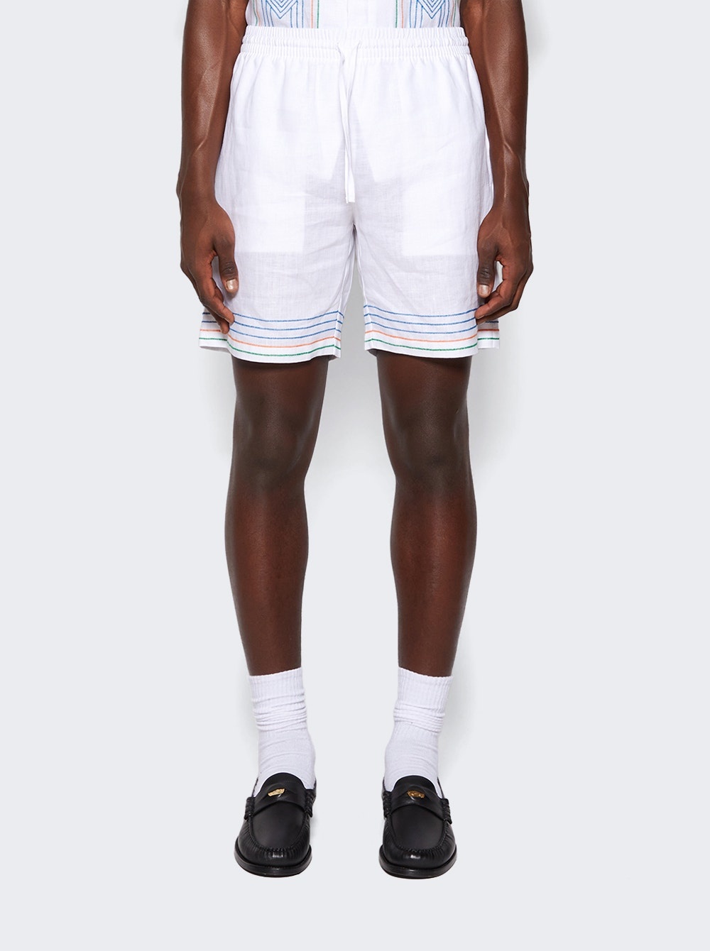 Embroidered Shorts White - 3