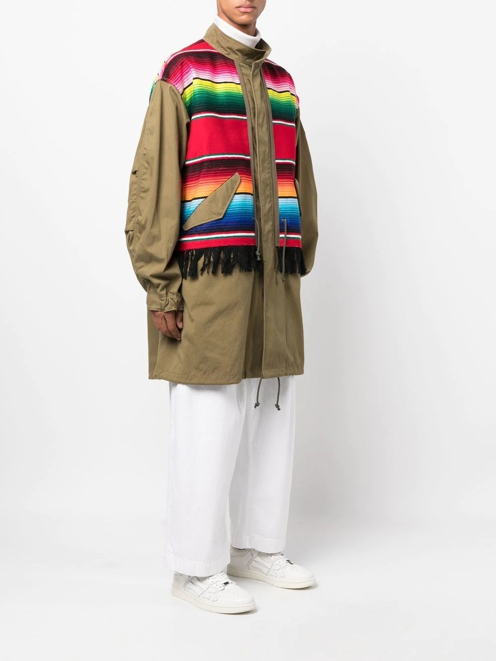 rainbow-tabard-overlay parka - 3