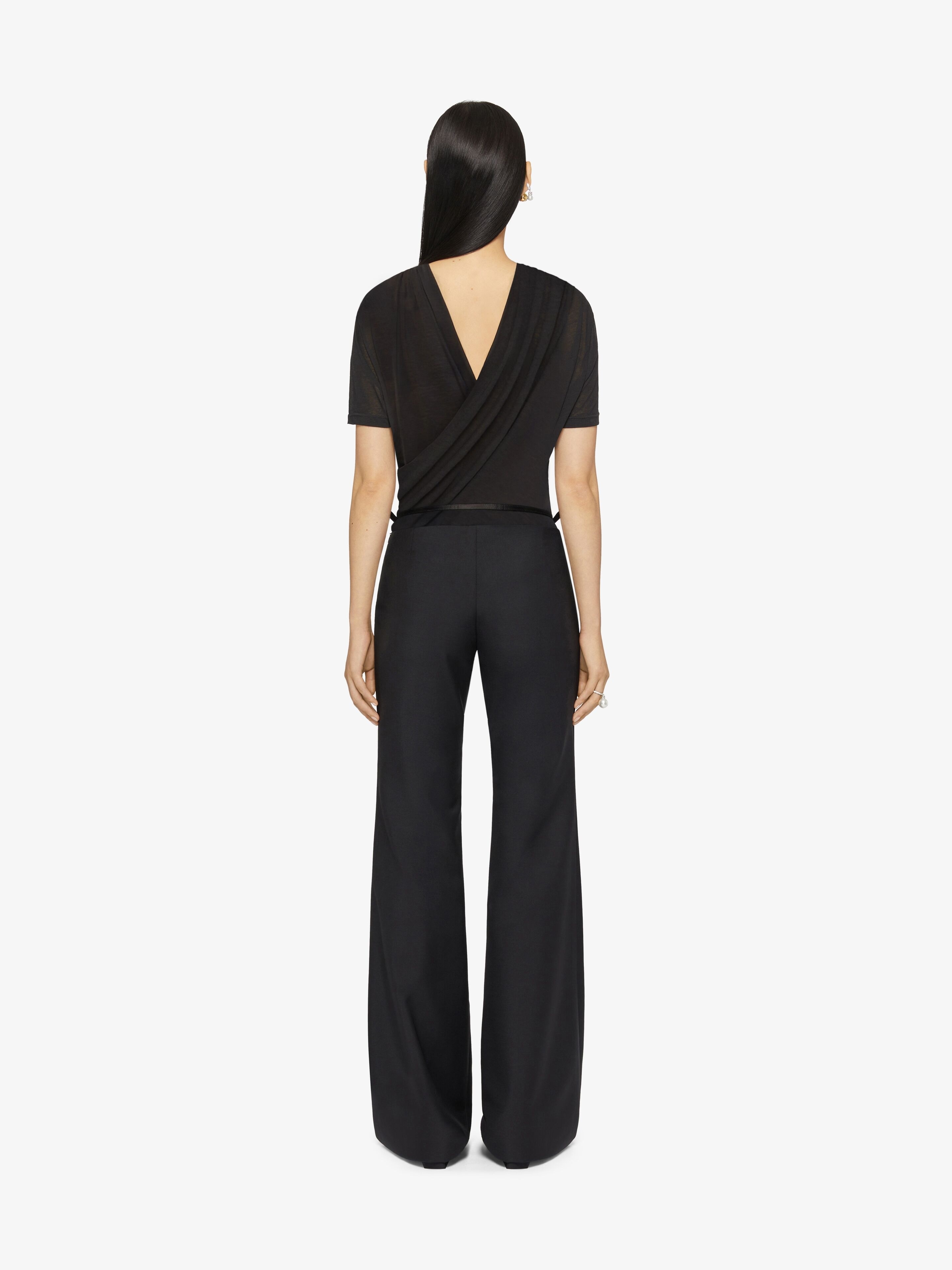 VOYOU FLARE TAILORED PANTS IN PUNTO MILANO - 4