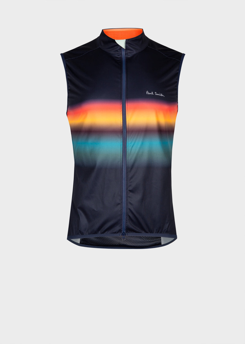 'Artist Stripe Gradient' Cycling Gilet 1
