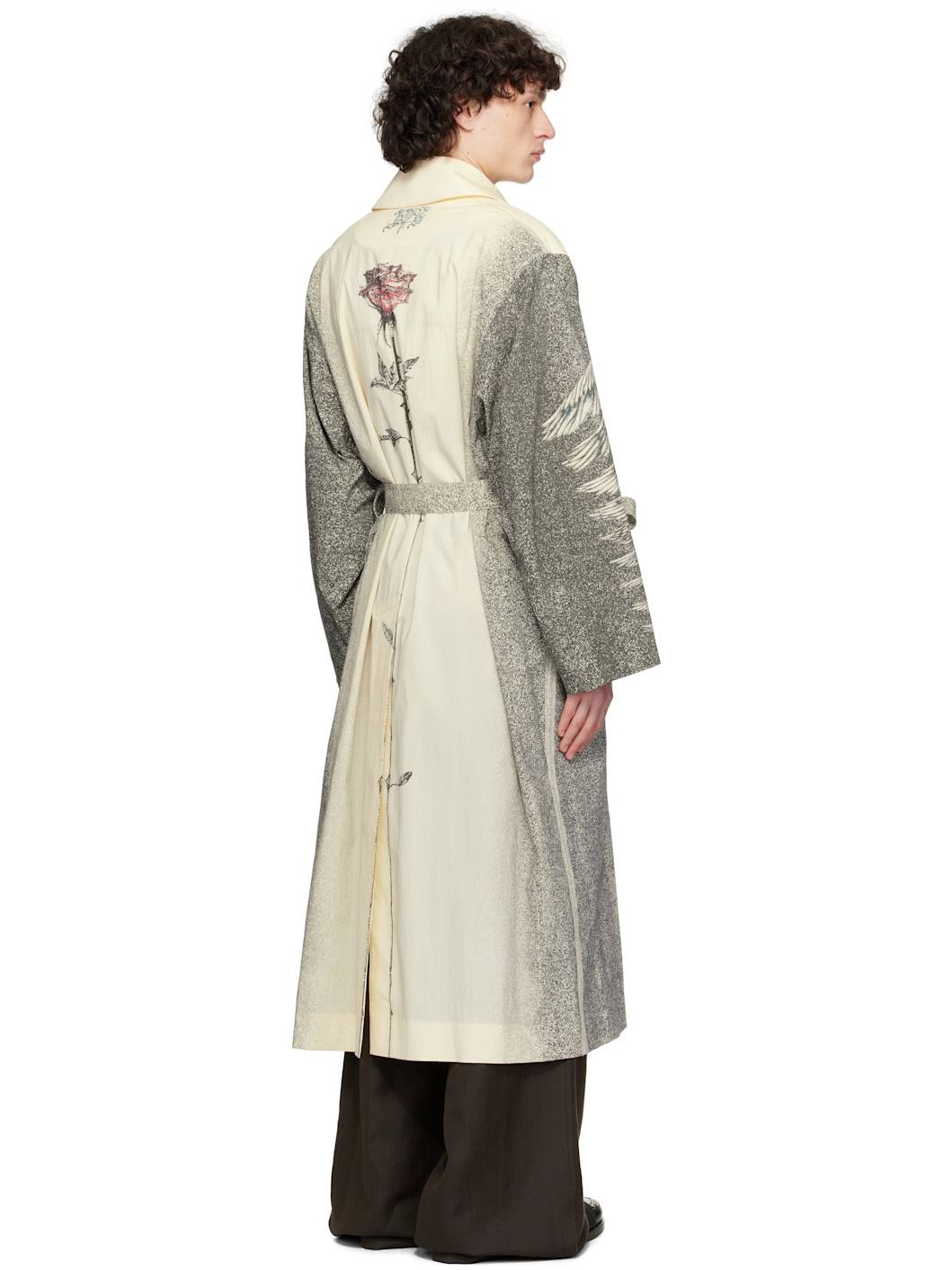 Beige 'The Multi-Tattoo' Trench Coat - 3
