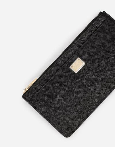 Dolce & Gabbana Large dauphine calfskin card holder with plate outlook