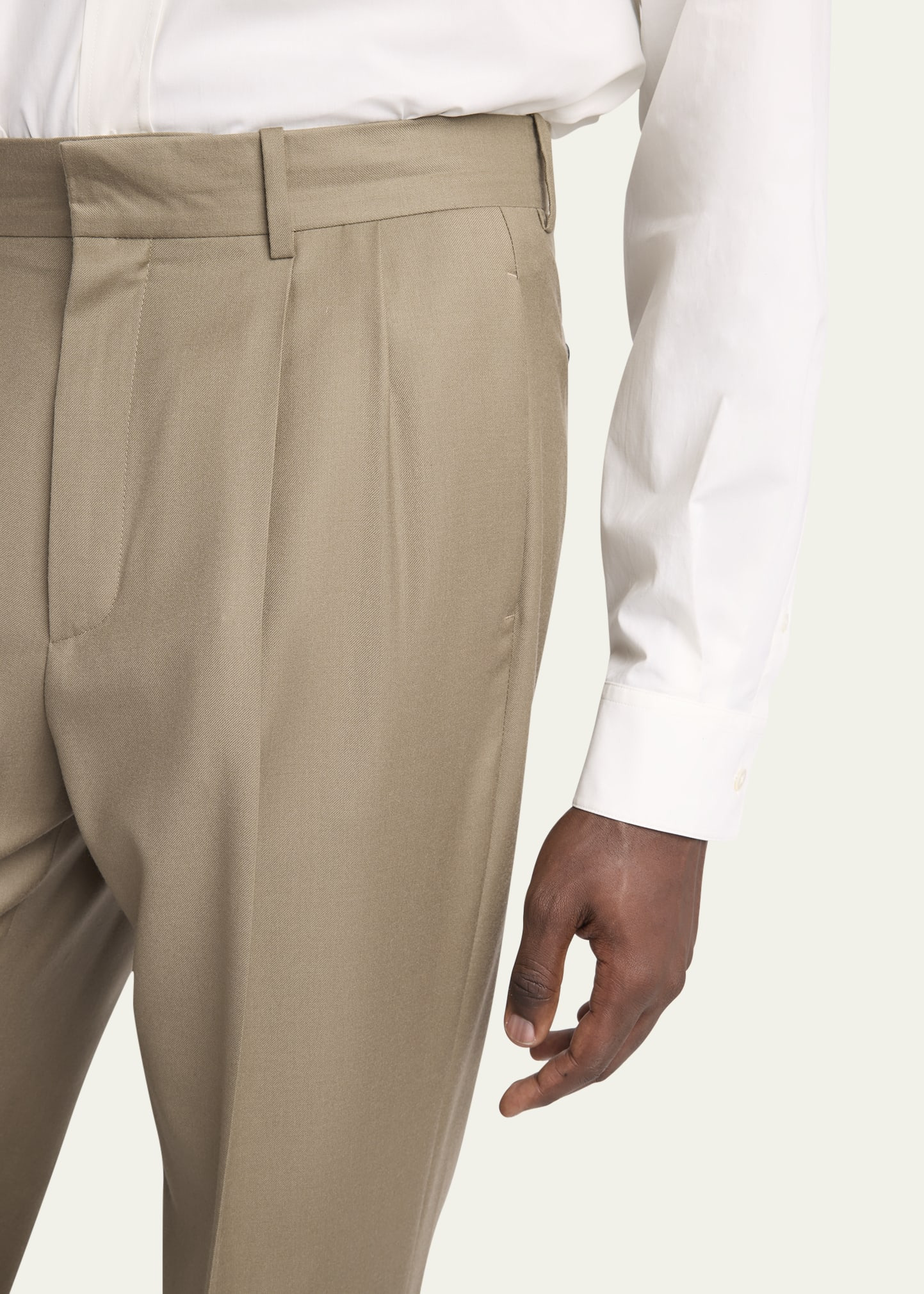 Men's Zev Flannel Double-Pleated Pants - 5