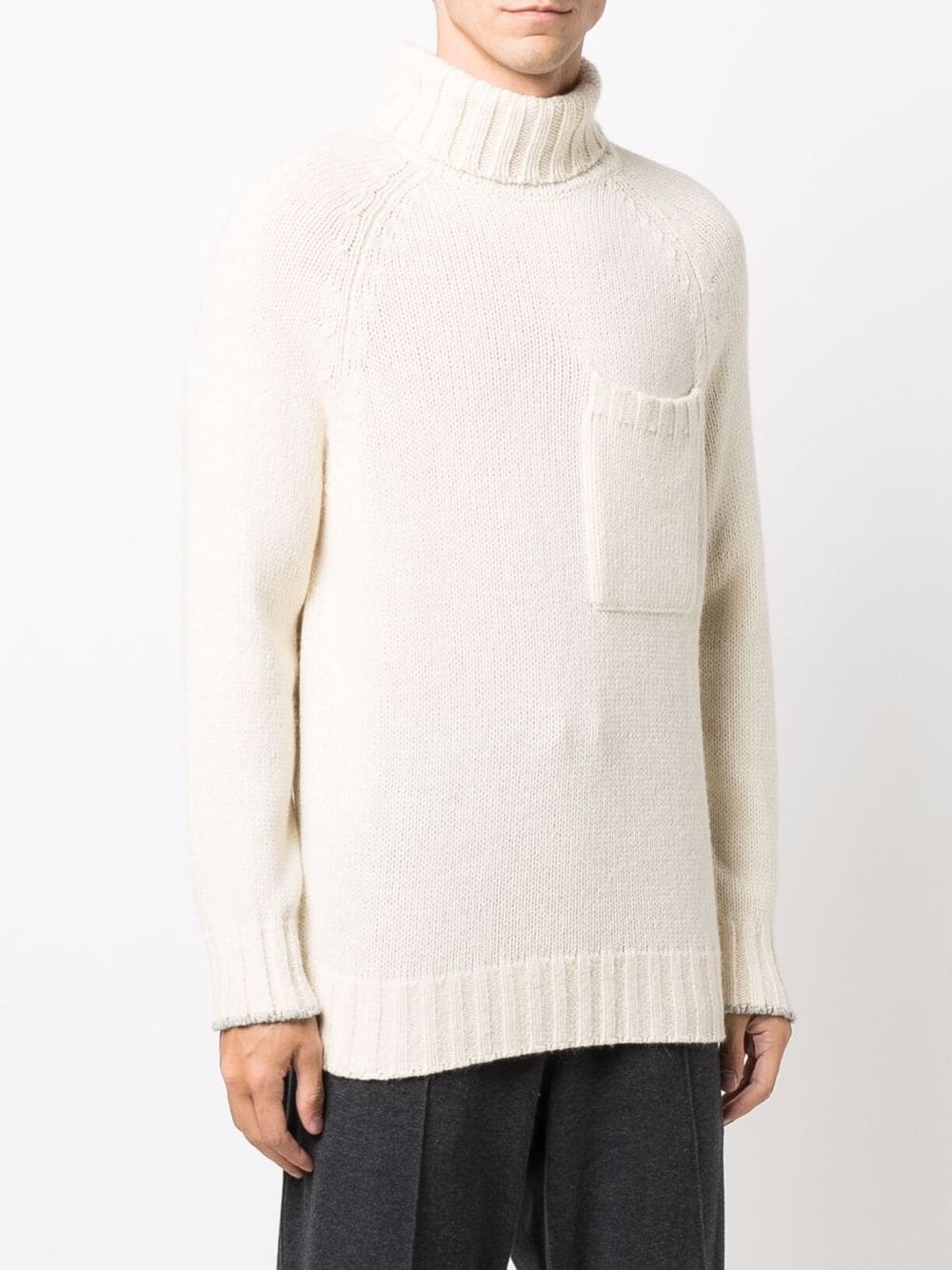 roll-neck knitted jumper - 3