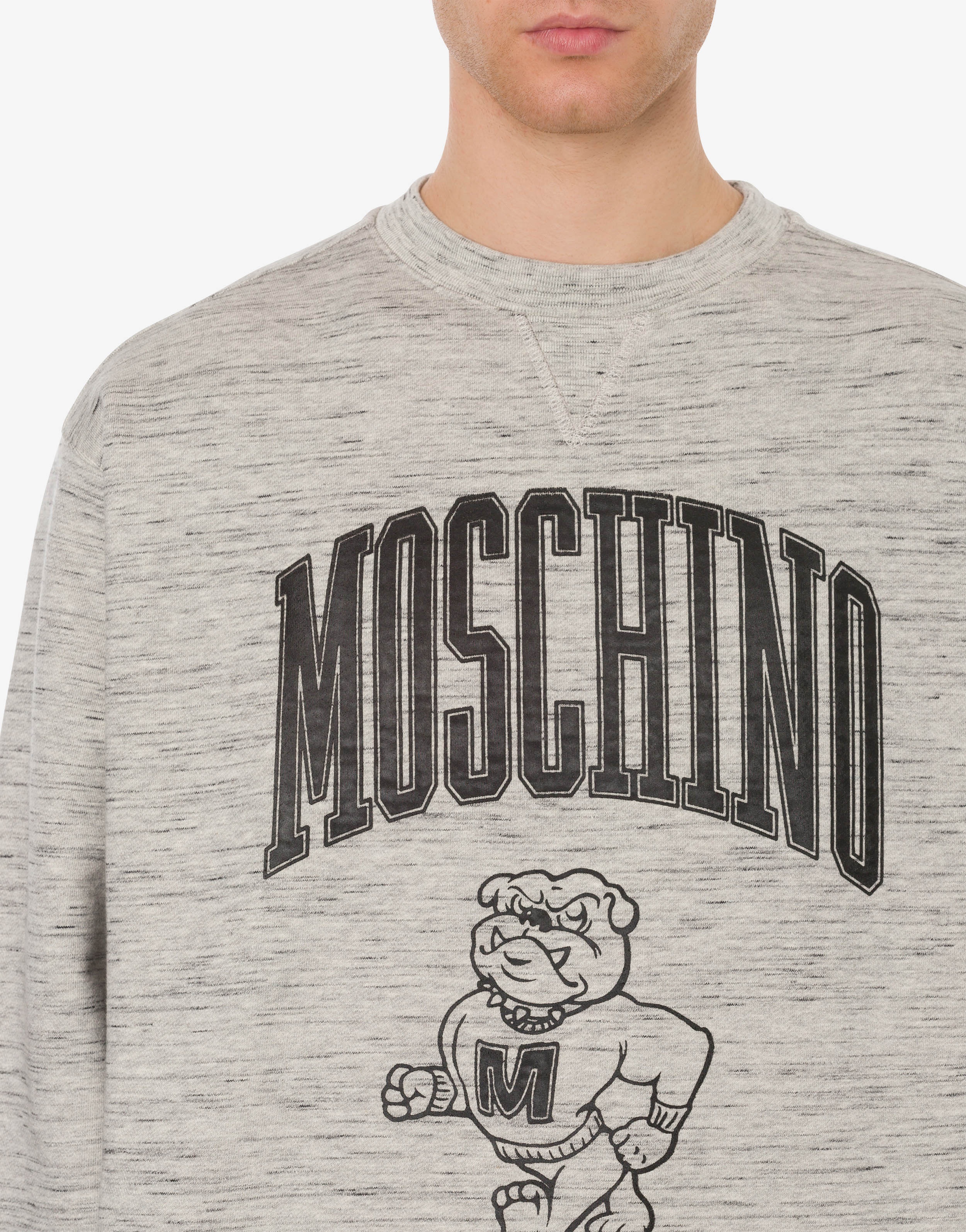 MOSCHINO VARSITY COTTON SWEATSHIRT - 4