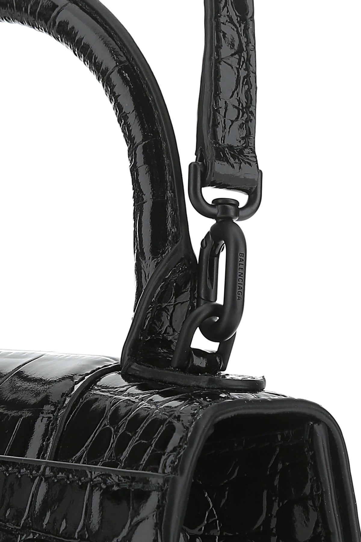 Black leather Hourglass XS handbag - 4