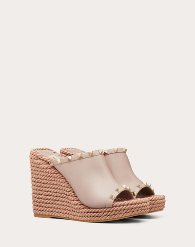 Valentino Rockstud Calfskin Wedge Mule 115 mm outlook