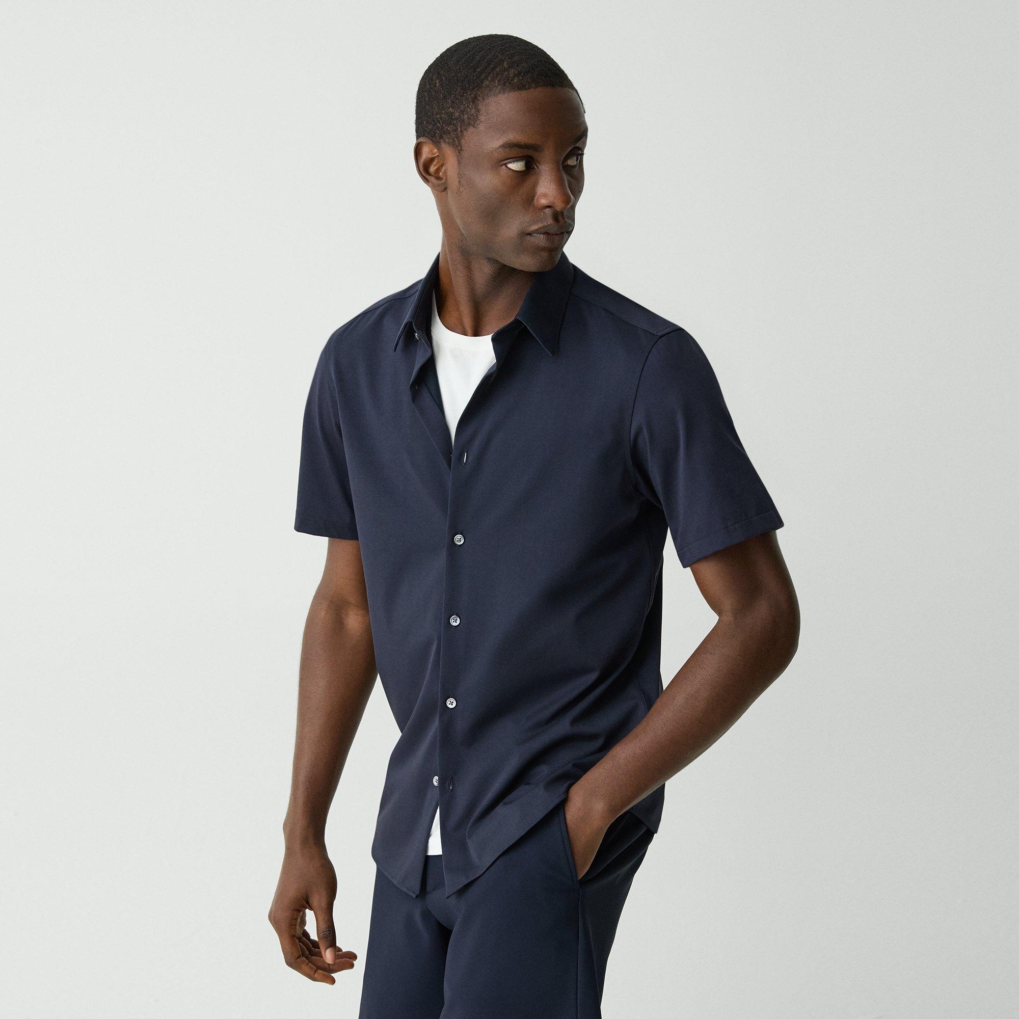 Irving Short-Sleeve Shirt in Structure Knit - 2