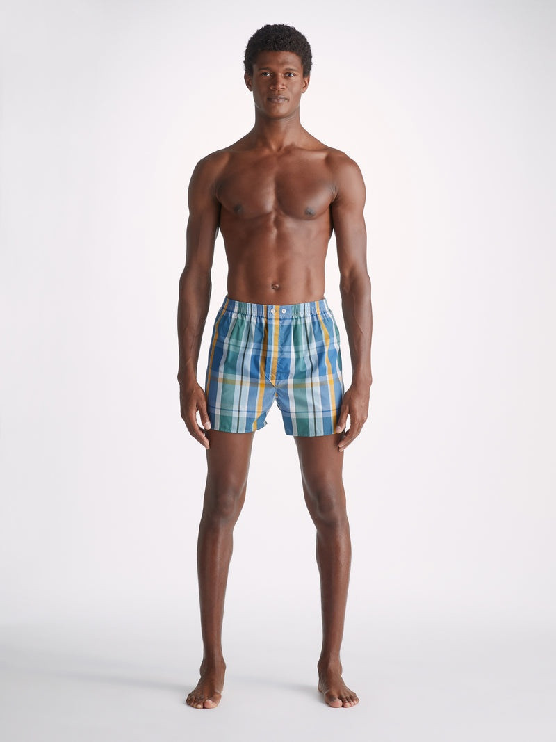 Derek Rose Men's Classic Fit Boxers Barker 35 Cotton Multi outlook