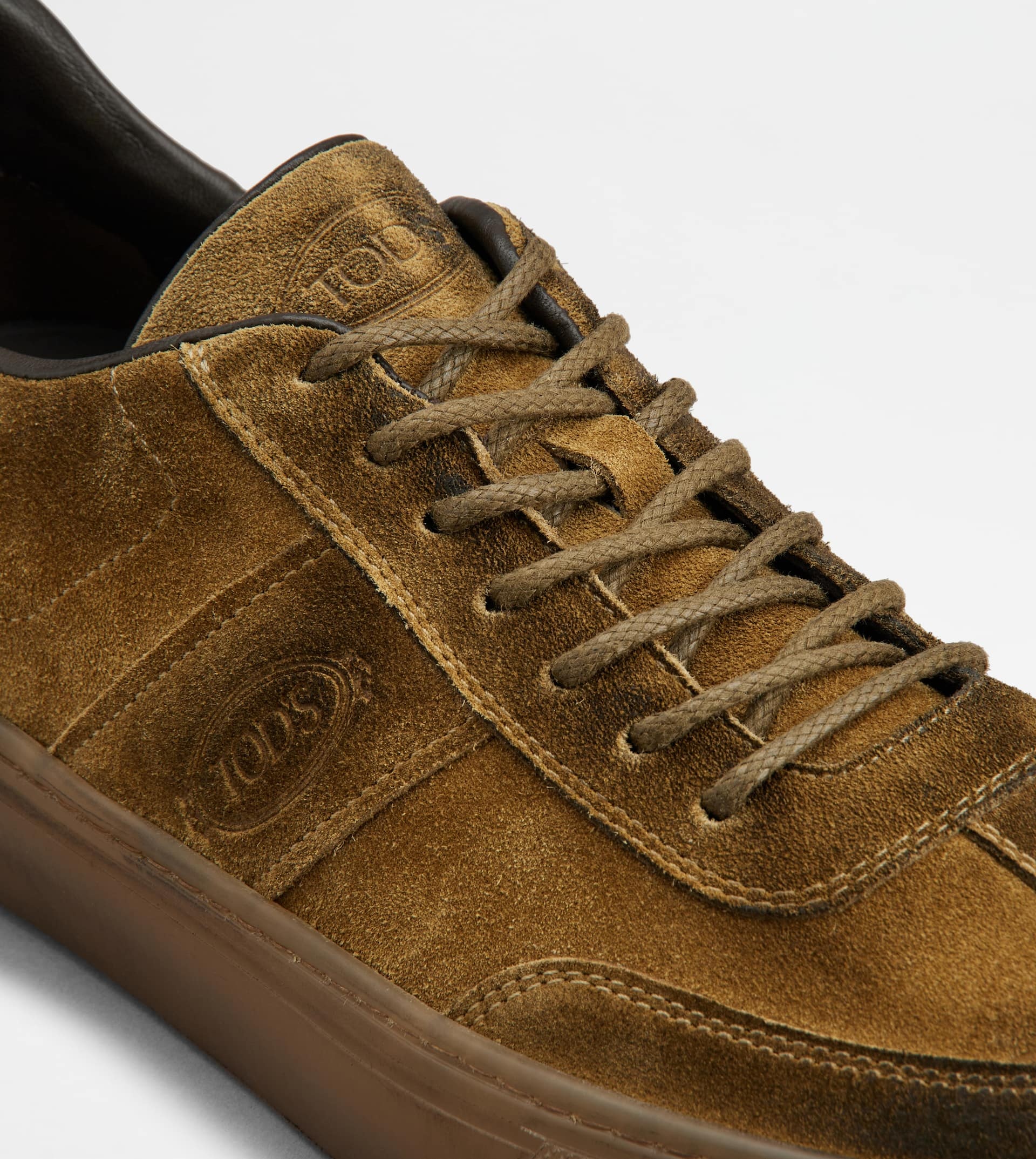 SNEAKERS IN LEATHER - BROWN - 6