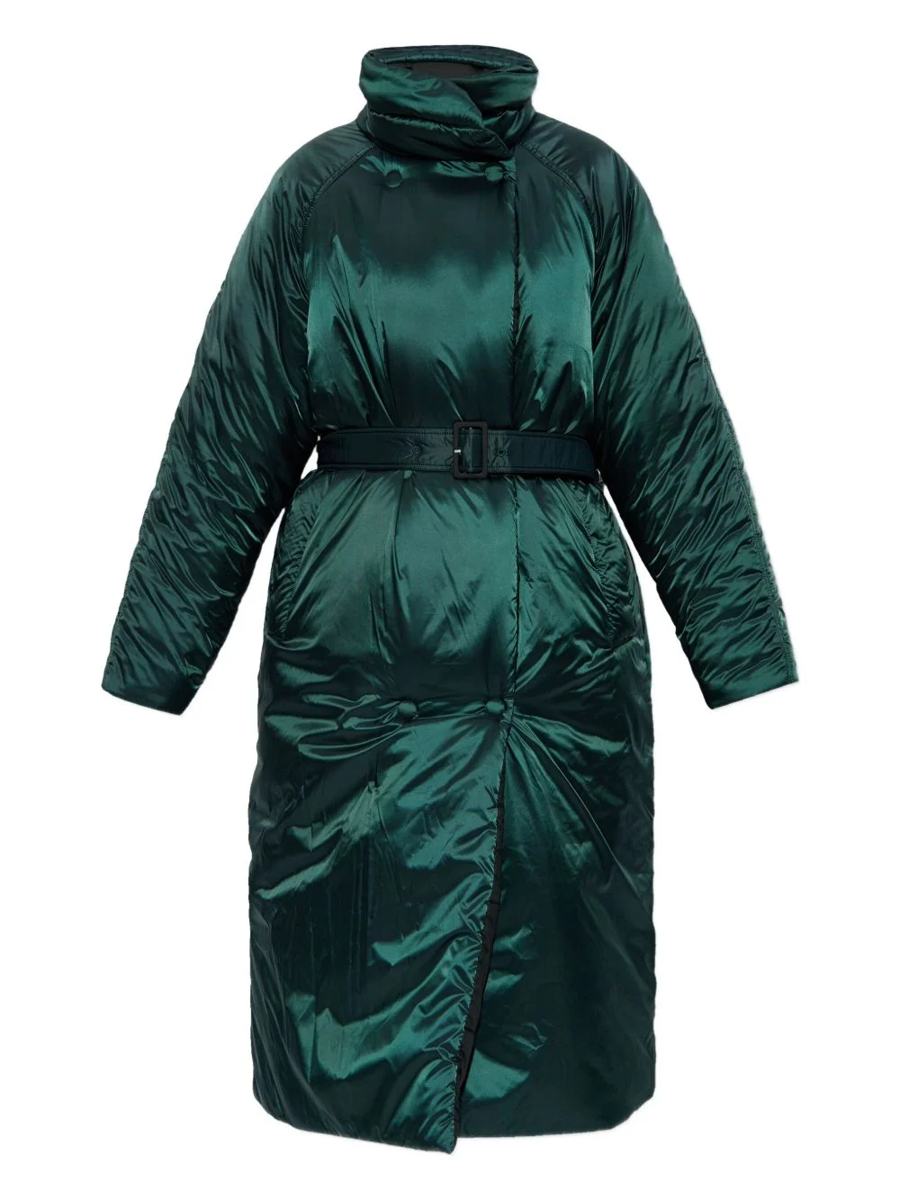 belted puffer jacket - 1