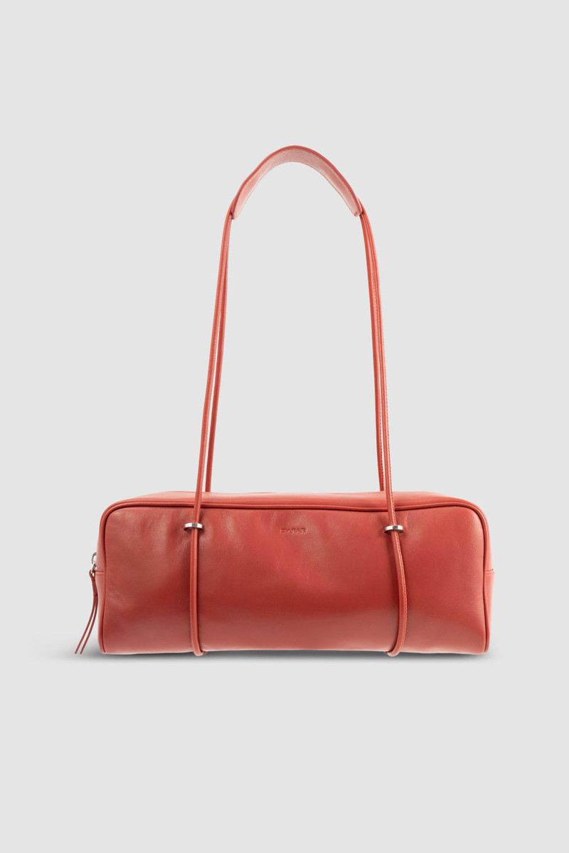 Kimberly Blood Red Nappa Leather Shoulder Bag 1