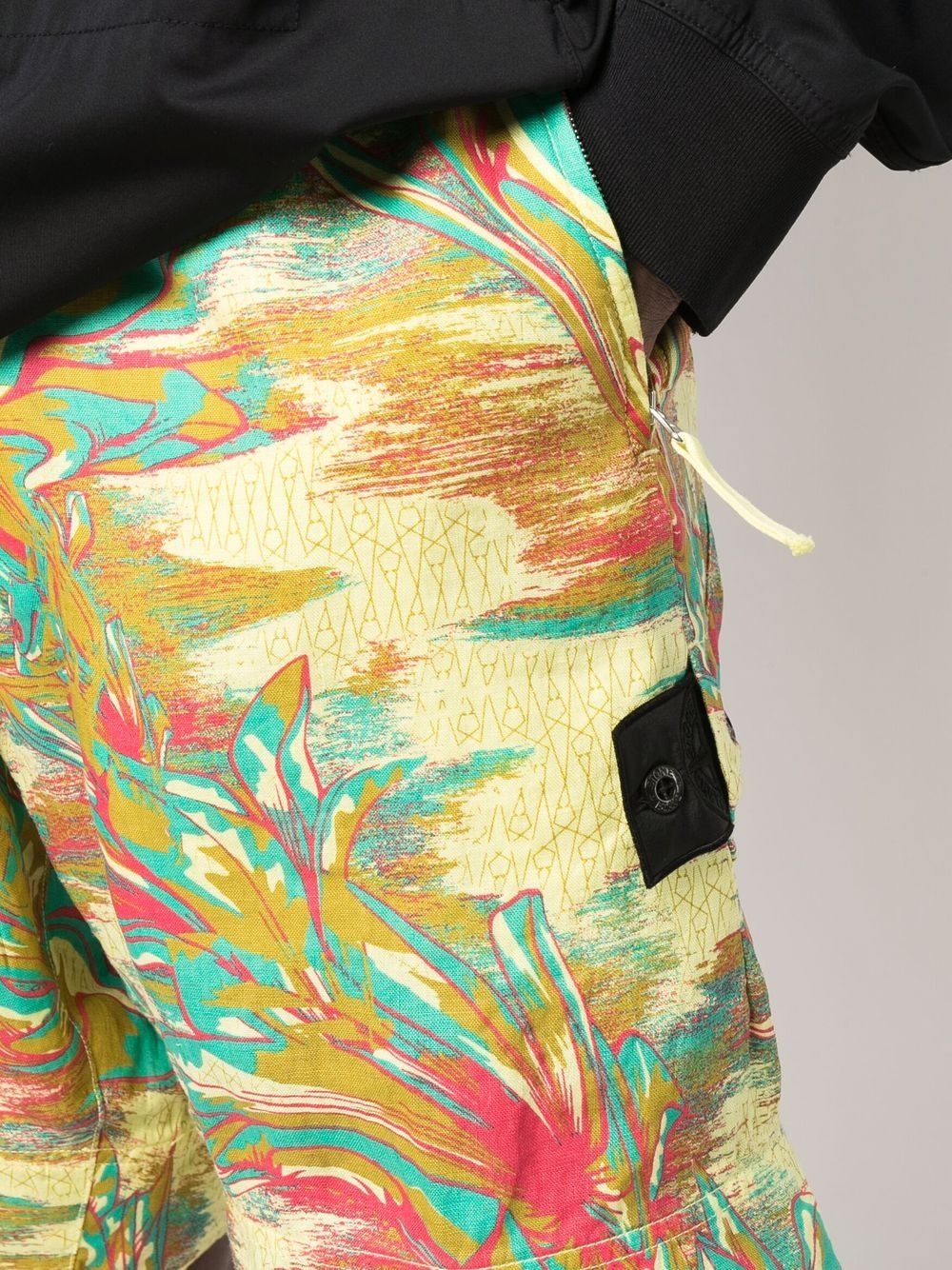 marbled-print bermuda shorts - 5