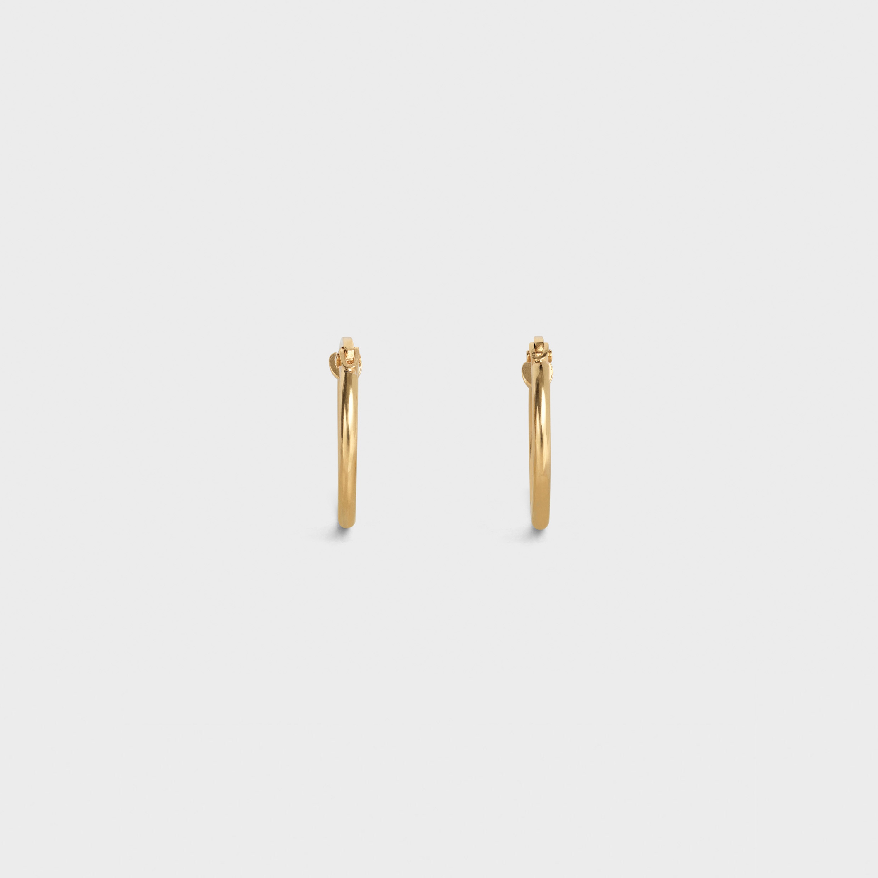 SIMPLE FORMS EXTRA SMALL HOOPS  IN  BRASS WITH GOLD FINISH - 3