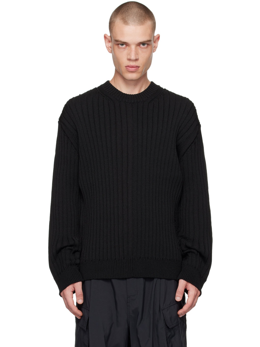 Black Crewneck Sweater - 1